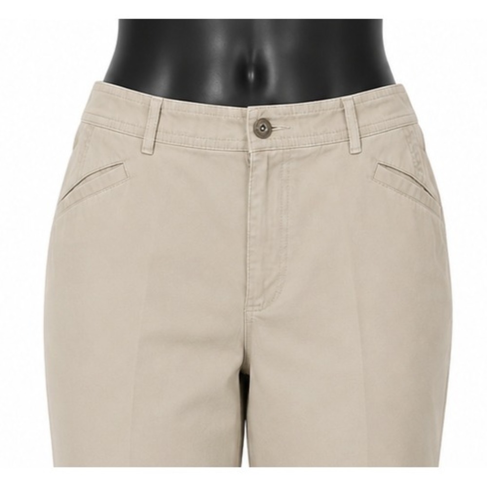 Liz Claiborne LizWear Women's Beige Capri Pants Size 16 Cropped Khaki Casual - Picture 3 of 12